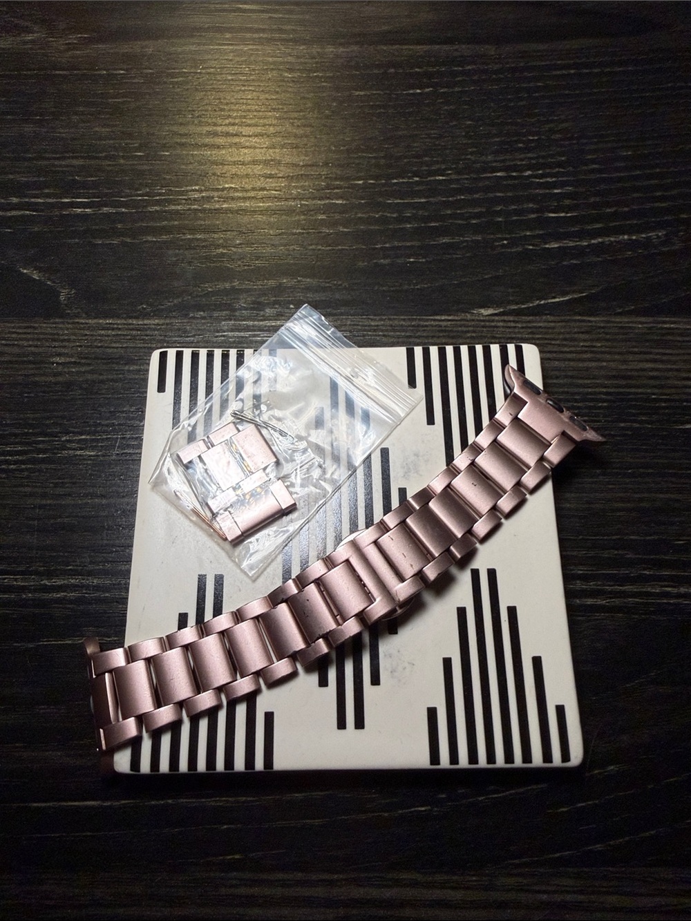 Rose Gold Metal Watch Band Link Bracelet